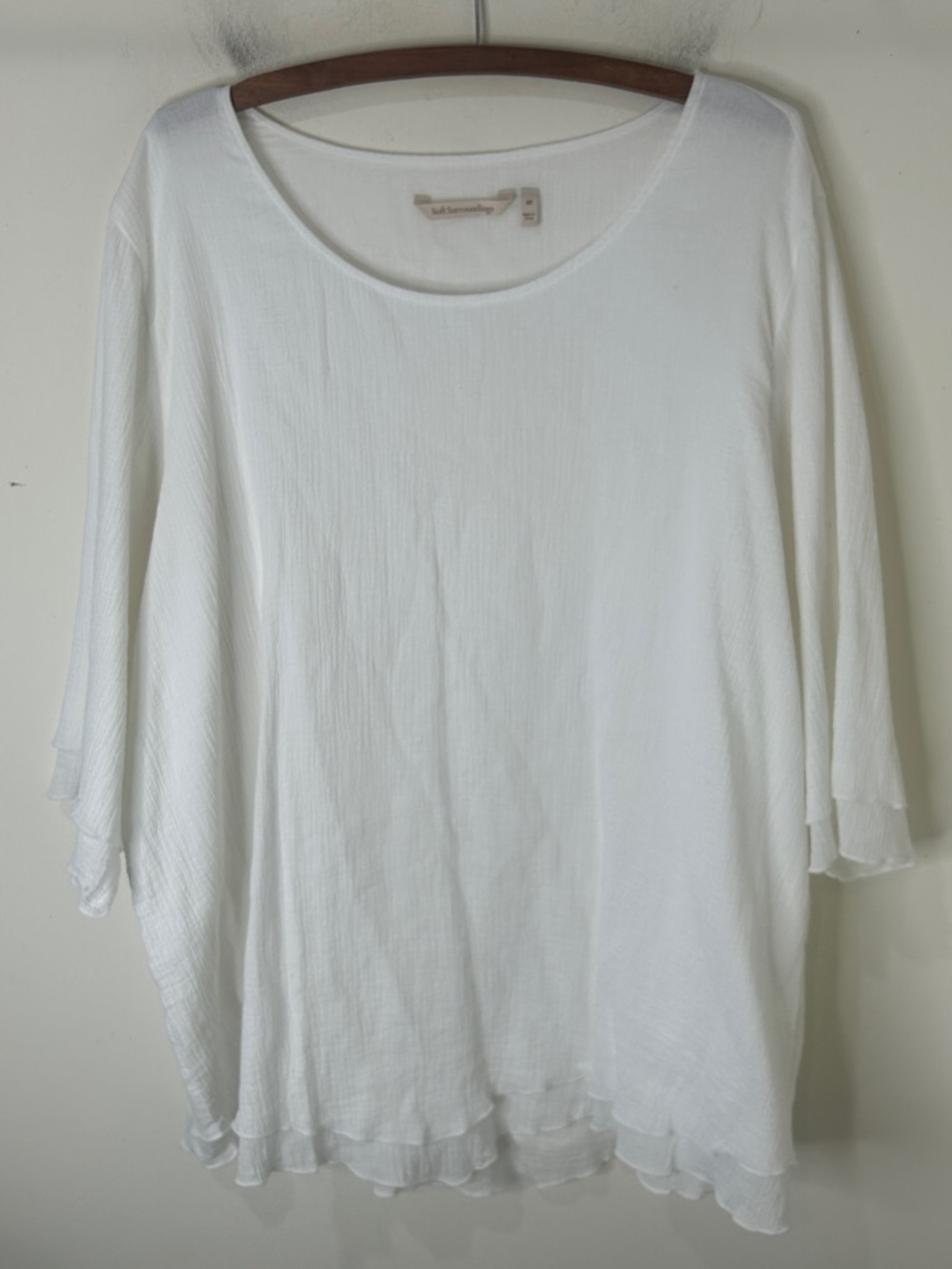 SOFT SURROUNDINGS Siesta Key Tunic 100% Cotton White Size 2X - Picture 15 of 15